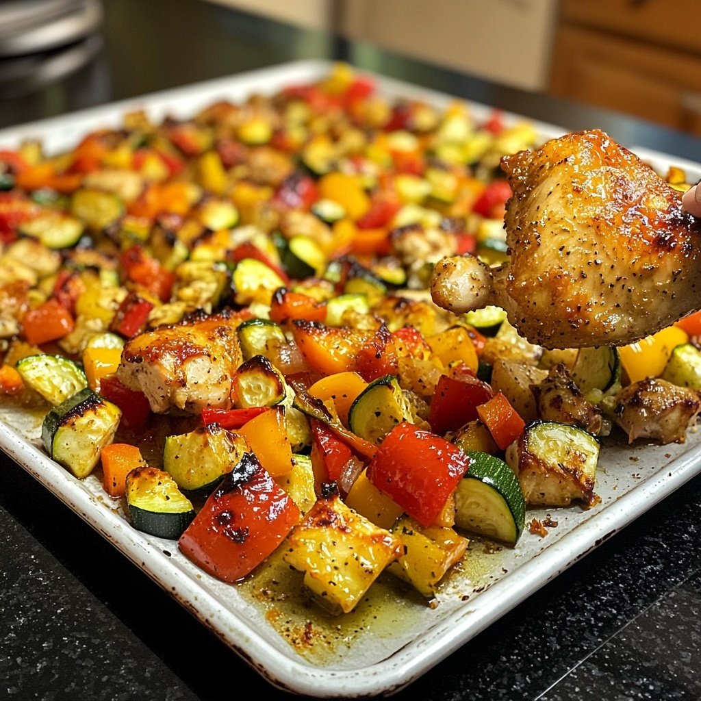 Quick Sheet Pan Chicken and Vegetables Recipe