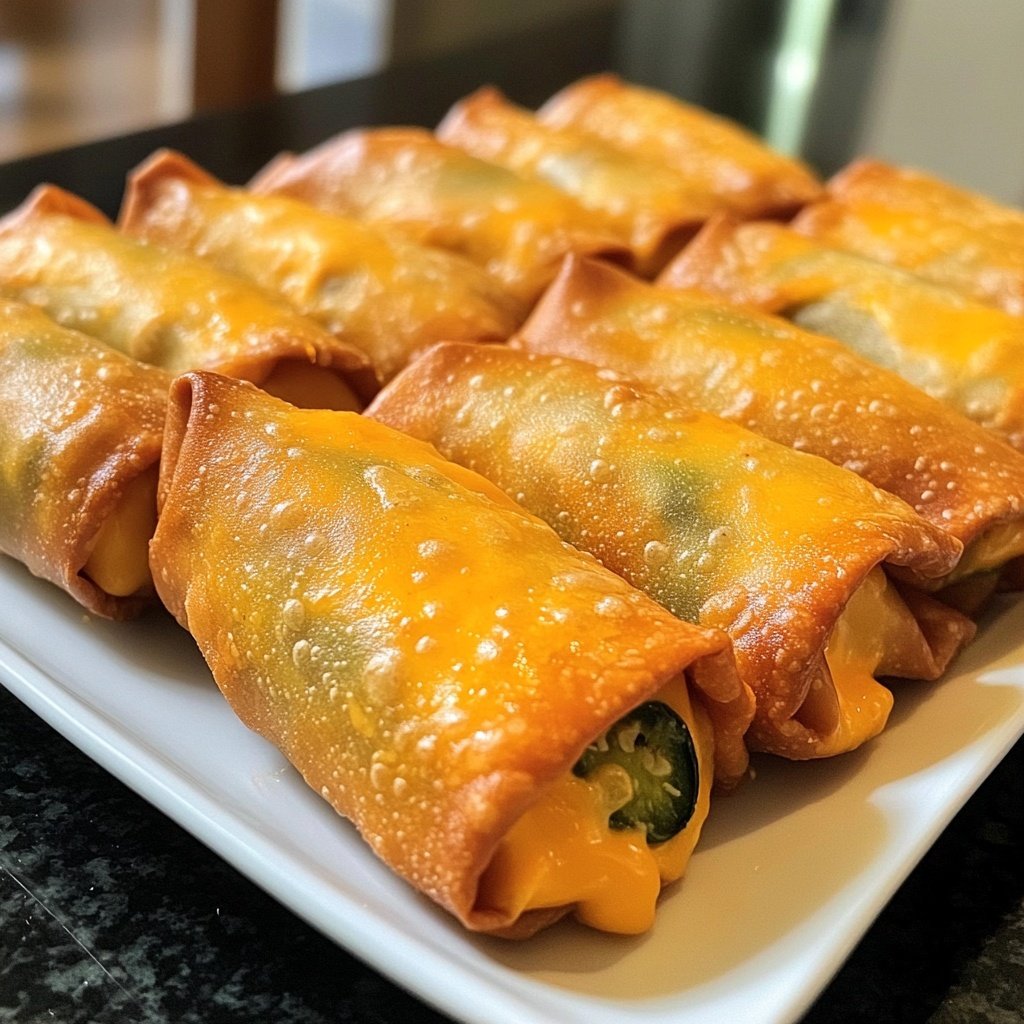 Tasty Finger Food Mini Jalapeno Popper Egg Rolls