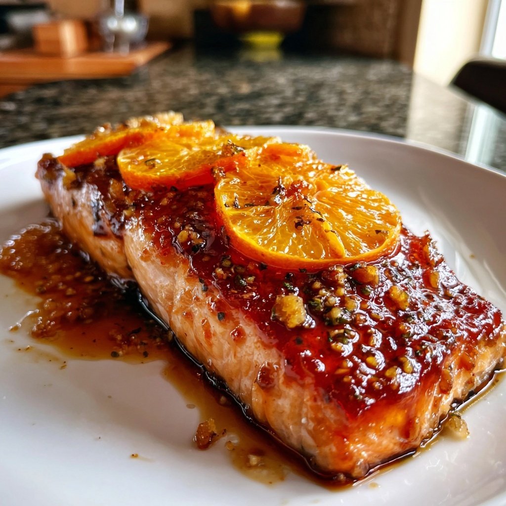 Salmon with Blood Orange Glaze