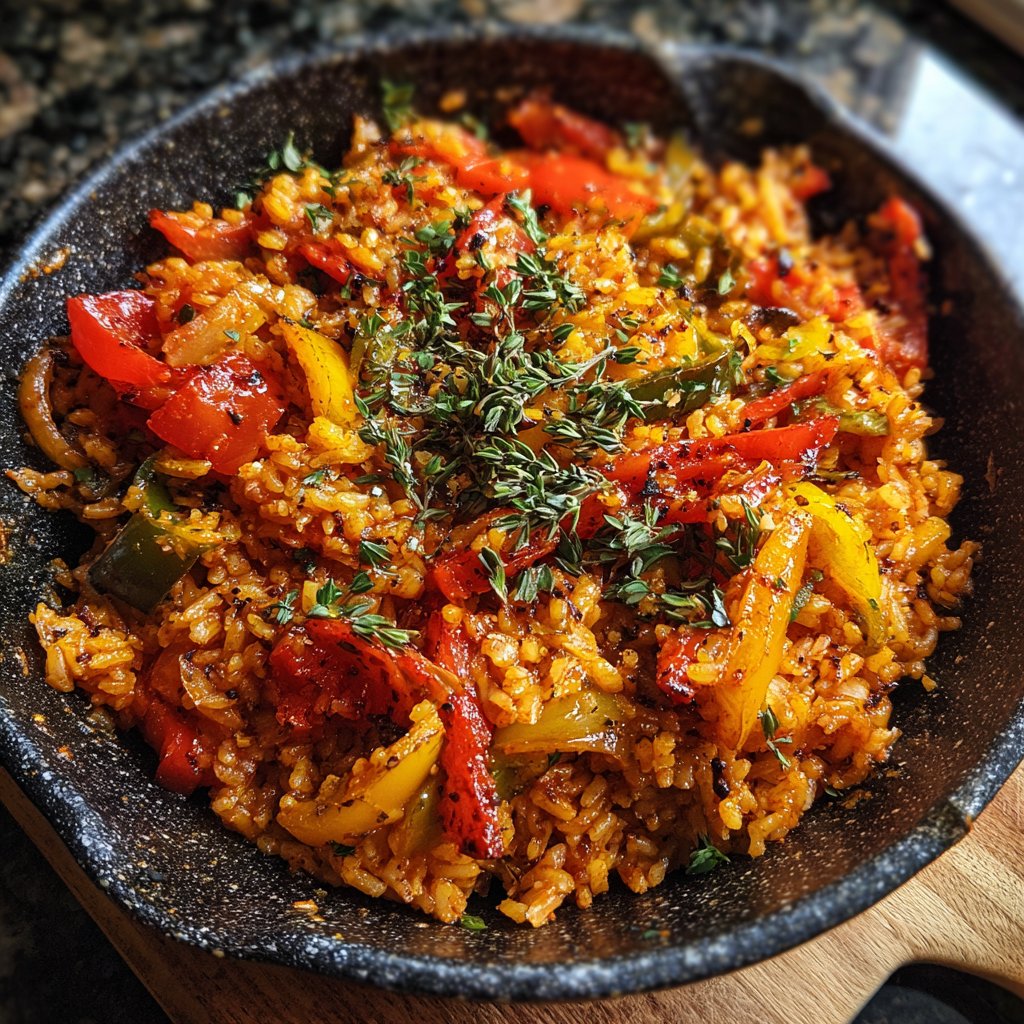 Smoky Paprika Veggie Rice Skillet