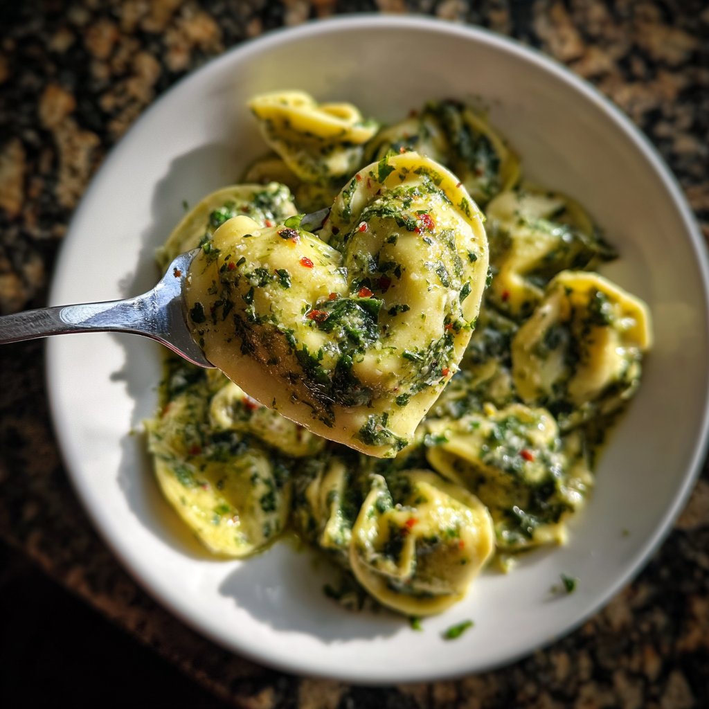 Heart-Shaped Spinach Tortellini