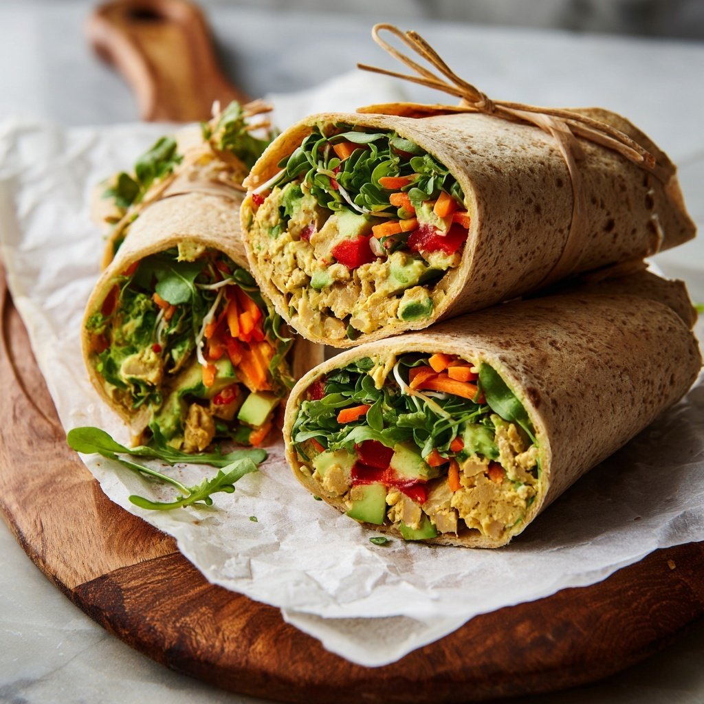 Healthy Lunch Chickpea Wraps