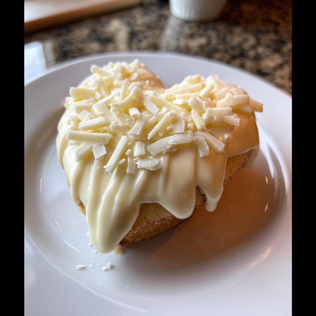 Mini Heart Cake with White Chocolate