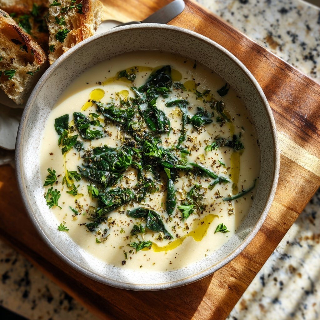 Creamy White Bean Soup With Spinach