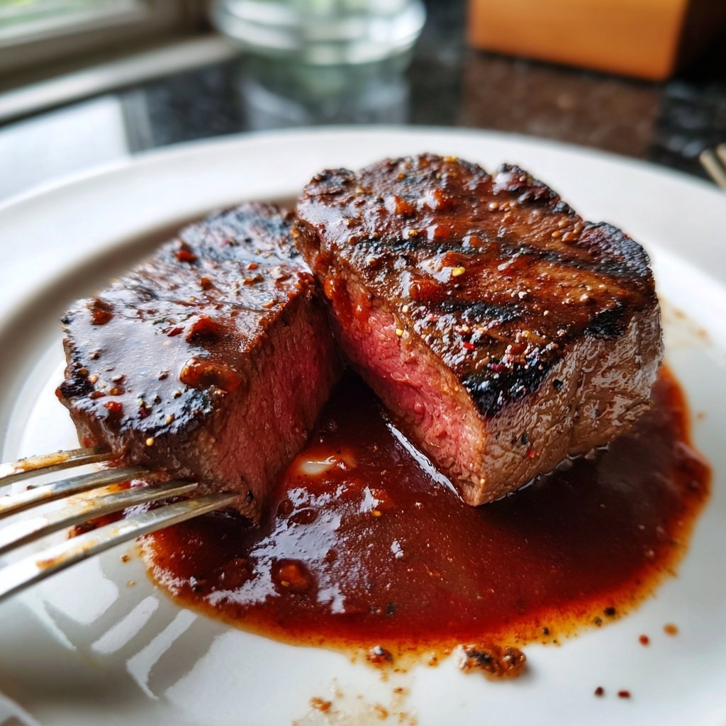 Romantic Filet Mignon with Red Wine Sauce