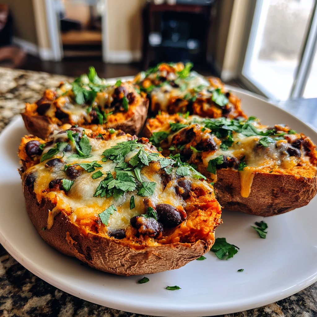 Valentine Dinner Stuffed Sweet Potatoes
