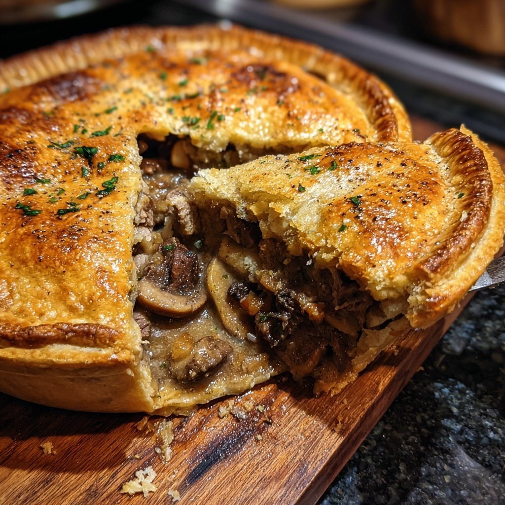 Comfort Food Beef and Mushroom Pot Pie