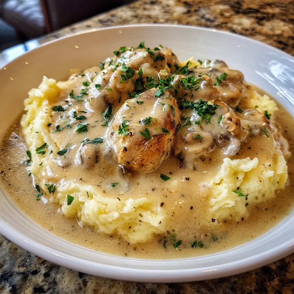 Comfort Food Creamy Chicken and Mashed Potatoes