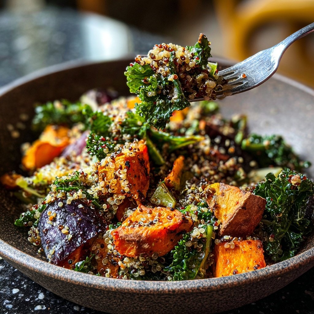 Healthy Lunch Grain Bowl with Veggies