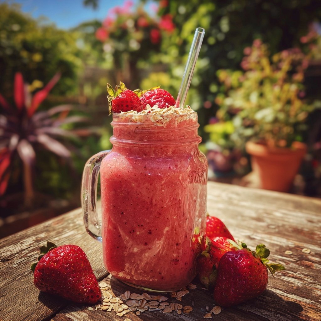 Strawberry Oatmeal Smoothie