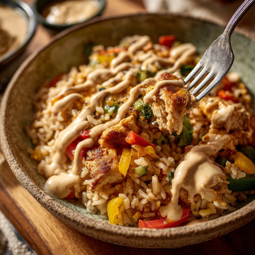 High Protein Chicken Rice Bowl